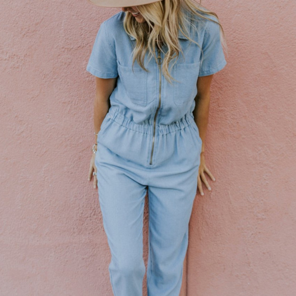 Pants - Spring 🌸 Chambray Denim Jumpsuit New
